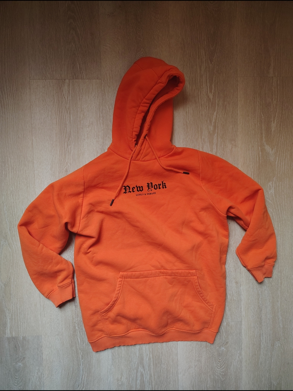 Orange 'New York' Pullover Hoodie - Graphic Pullover Hoodie